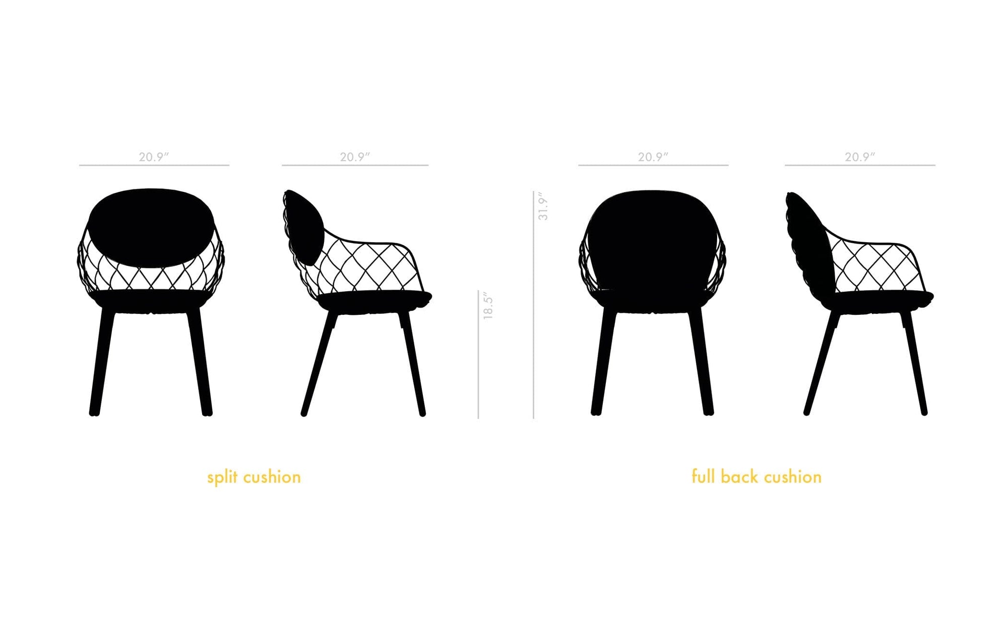 Pina Chair With Full Back Cushion Chairs Magis 