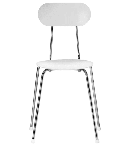 Mariolina Stacking Chair- Set of 2 Side/Dining Magis chromed frame with white seat and back 