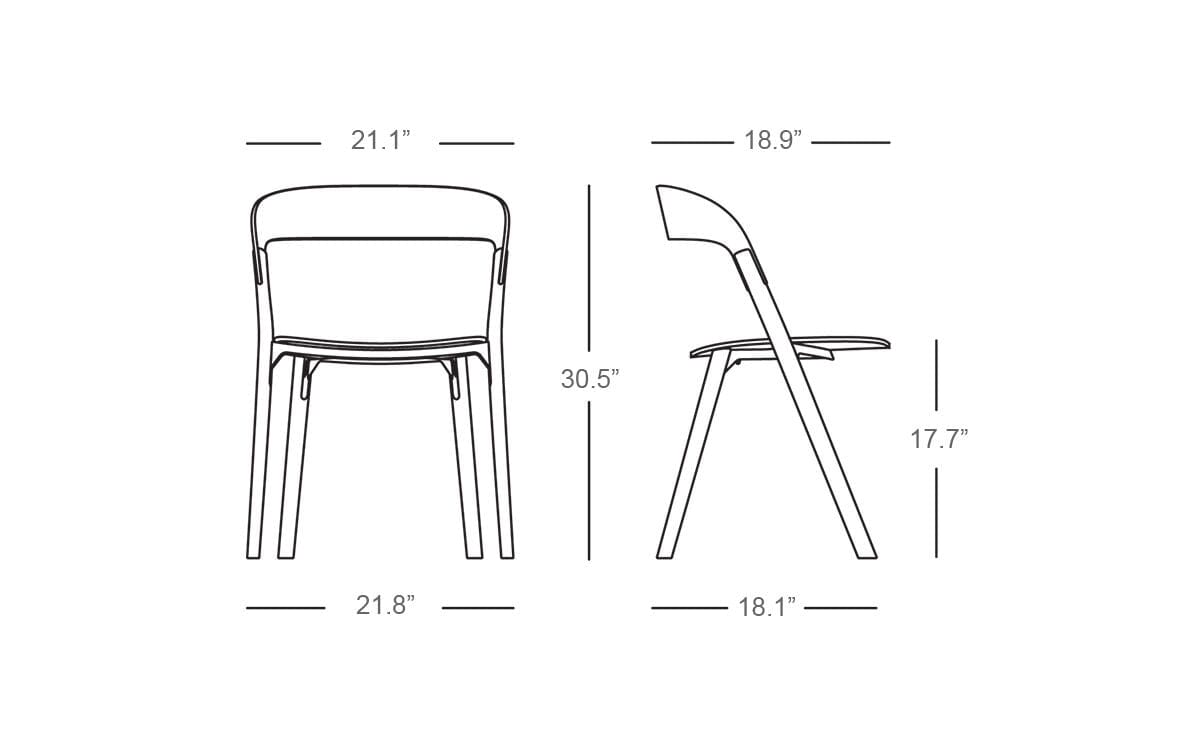 Pila Stacking Chair Side/Dining Magis 