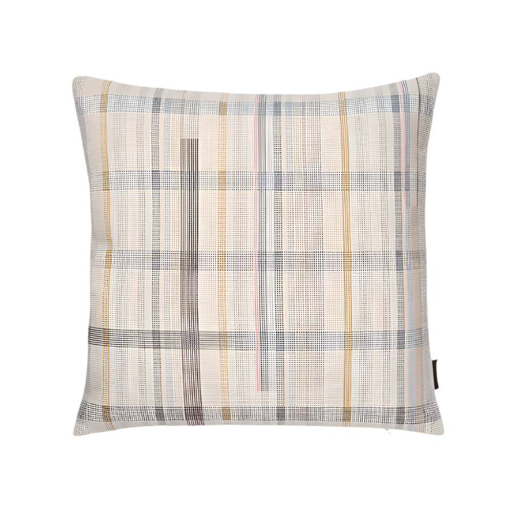 Darning Sampler Plaid Pillow (Set of 2) Maharam 