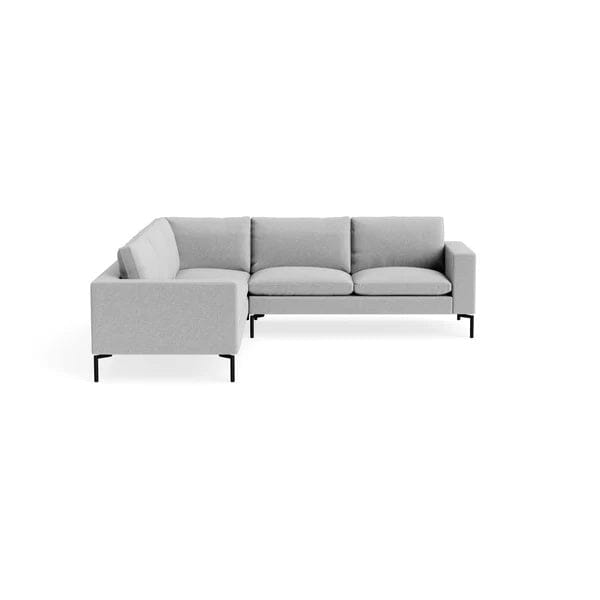 New Standard Sectional Sofa BluDot Left Maharam Mode in Intaglio - Black Legs 