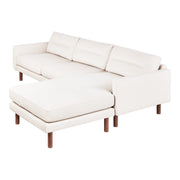 Miller Bi-Sectional Sofa Gus Modern Merino Cream Walnut 