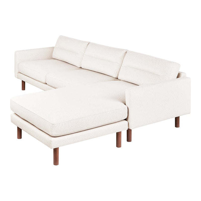 Miller Bi-Sectional Sofa Gus Modern Merino Cream Walnut 