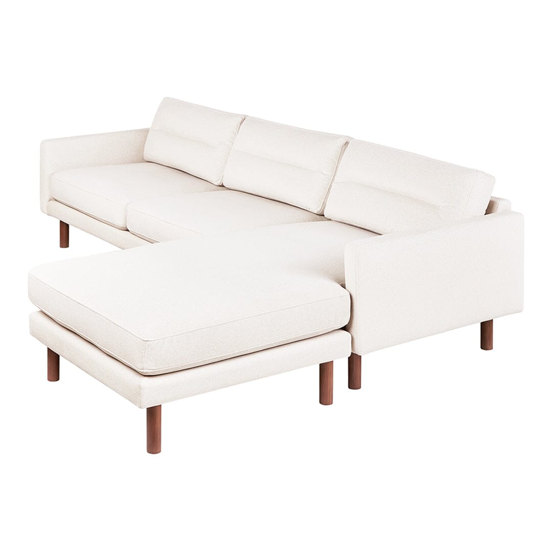 Miller Bi-Sectional Sofa Gus Modern Merino Cream Walnut 