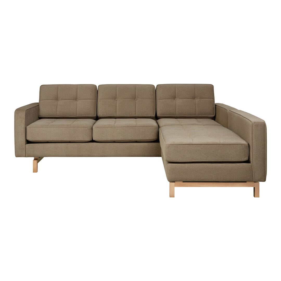 Jane 2 Loft Bi-Sectional Sofa Gus Modern Merino Mocha Natural Ash 