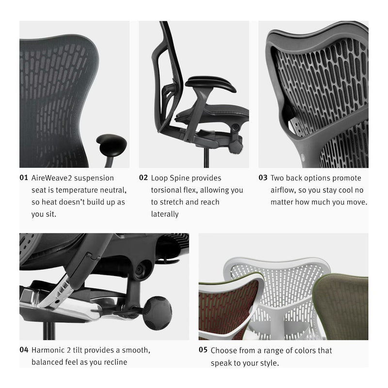 Herman Miller Mirra 2 Chair, lifestyle and design details