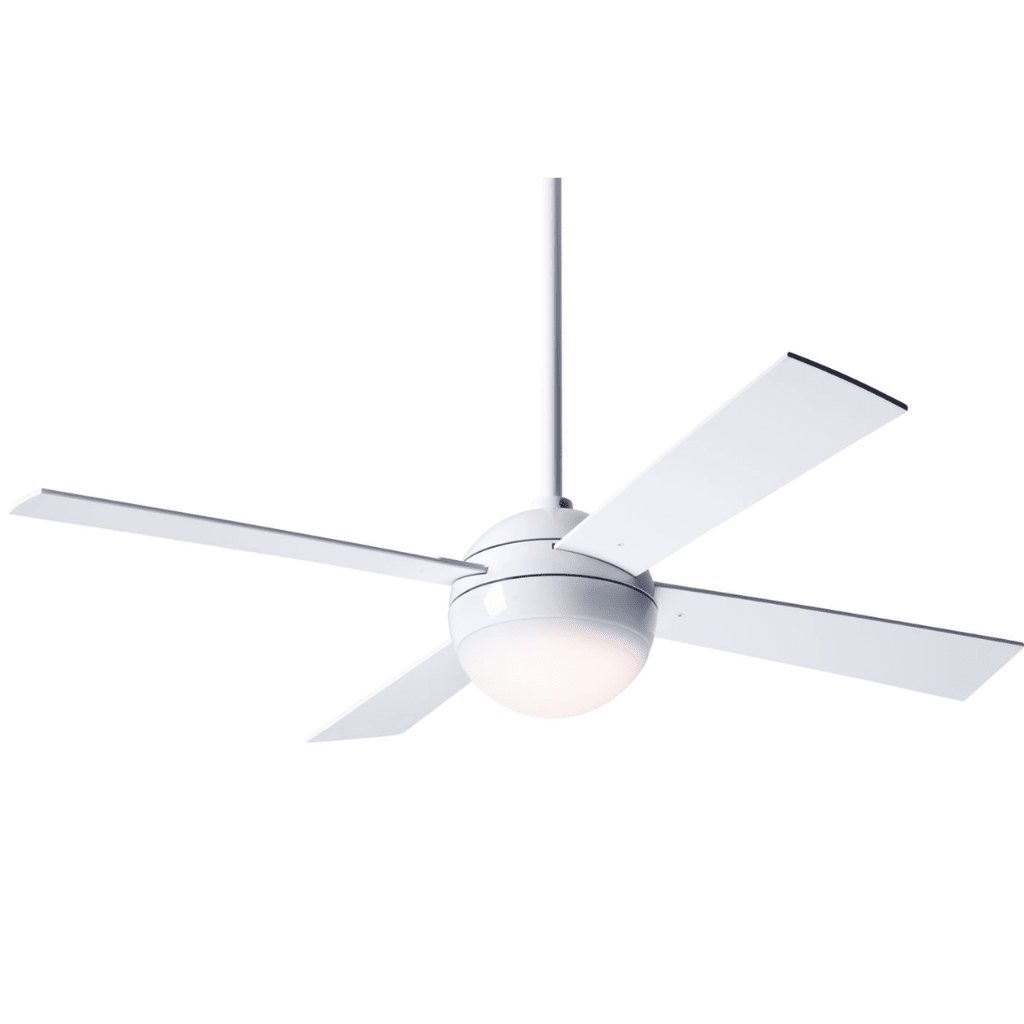 Ball 42&quot; Ceiling Fan Ceiling Fans Modern Fan Co Gloss White White Fan Speed Only Without Light
