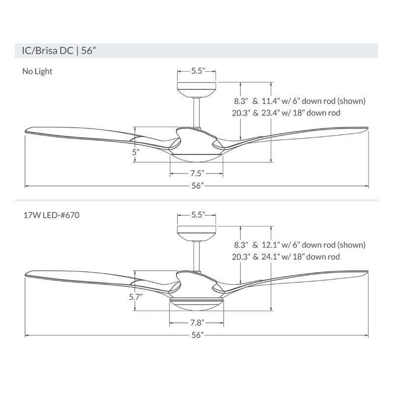 IC/Brisa DC | 56″ Ceiling Fans Modern Fan Co 