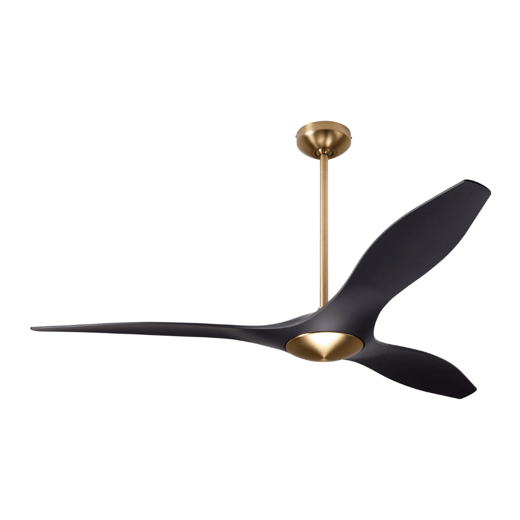 IC/Brisa DC | 56″ Ceiling Fans Modern Fan Co Satin Brass/Matte Black (+$50.00) No Light Wall Control