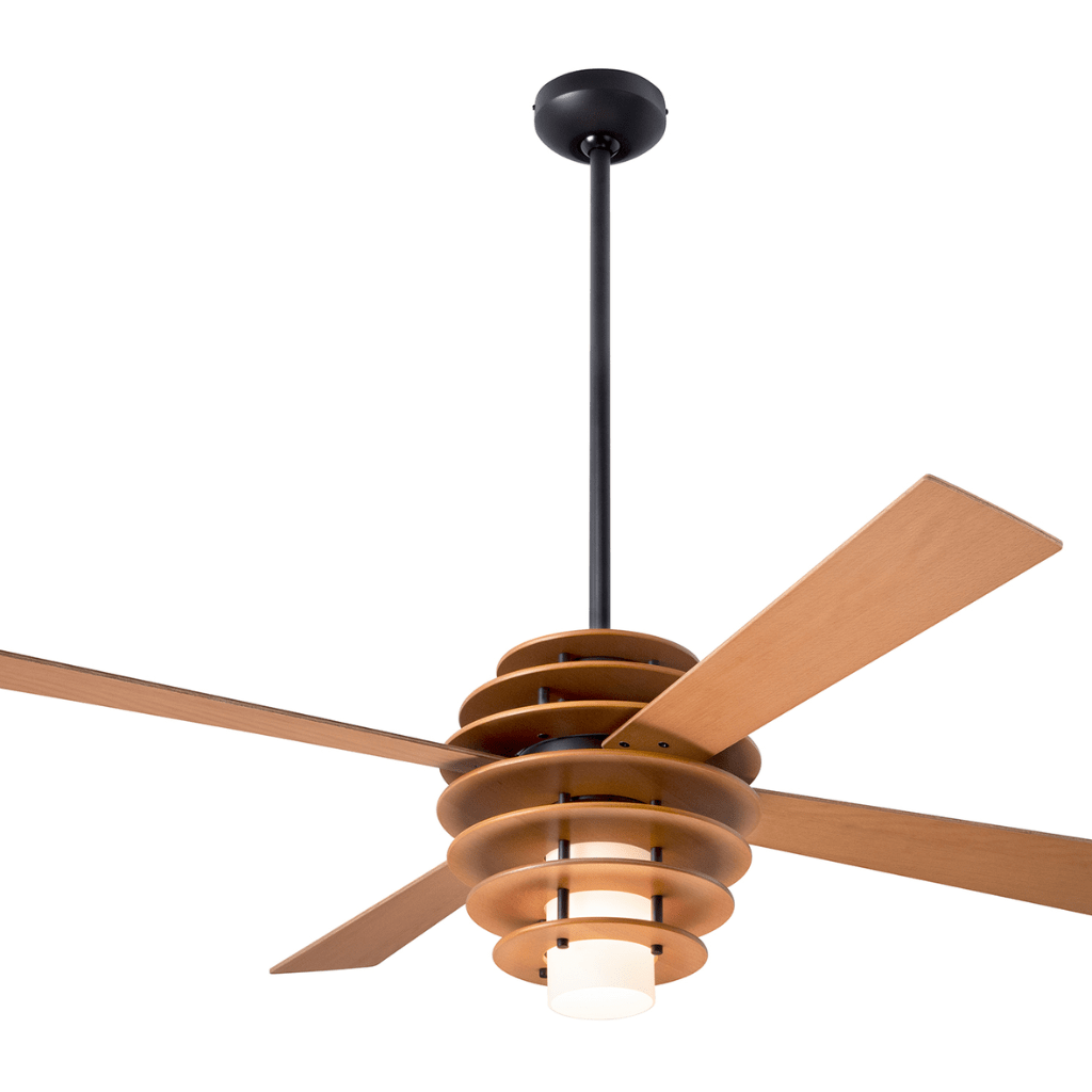 Stella Ceiling Fan Ceiling Fans Modern Fan Co Maple/Dark Bronze 002 Fan and Light - 3 wires +$25.00 