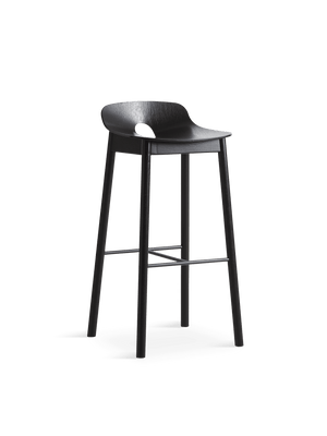 Mono Bar Stool stool Woud Black Painted Ash 