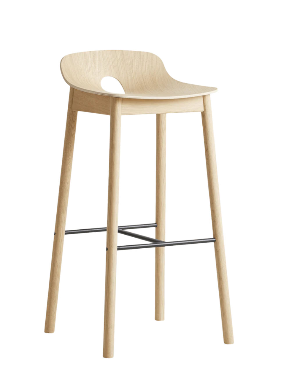 Mono Bar Stool stool Woud White Pigmented Oak 