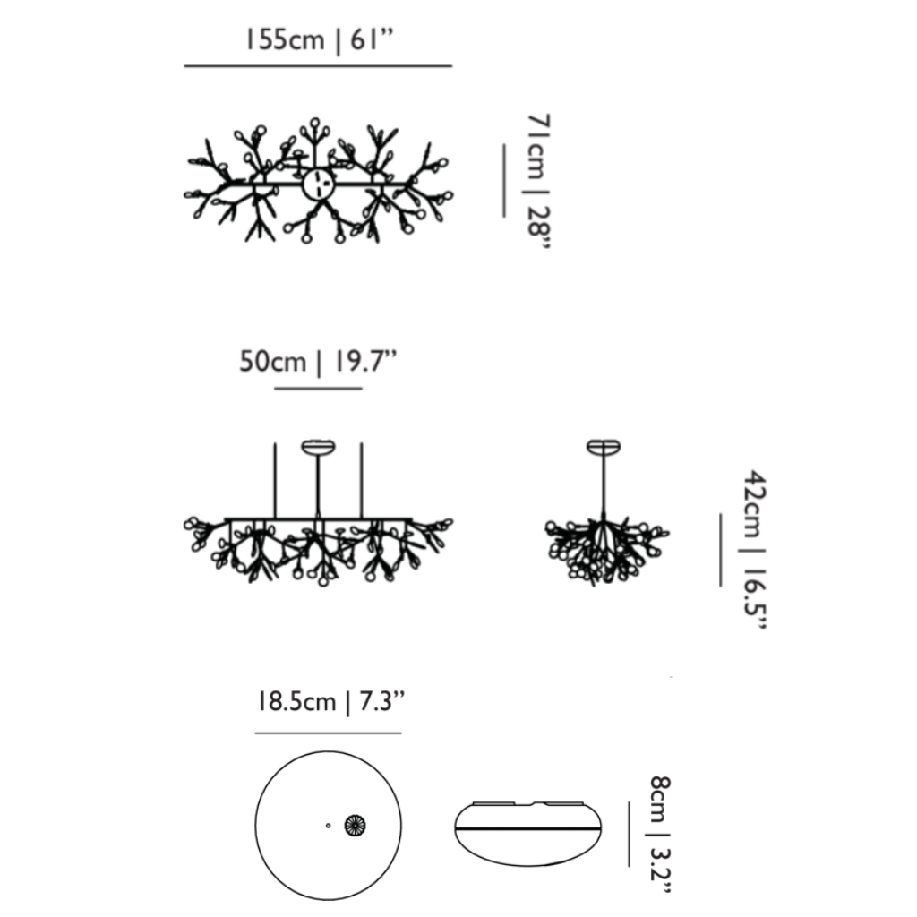 Heracleum III Linear Pendant