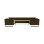 Bonnie and Clyde U-Shaped Sectional Sofa Sofa BluDot Moss Velvet 
