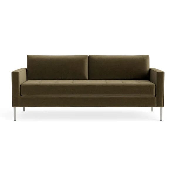 Paramount 80" Sofa Sofa BluDot Moss Velvet Stainless Steel 
