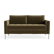 Paramount 66" Sofa Sofa BluDot Moss Velvet Stainless Steel 