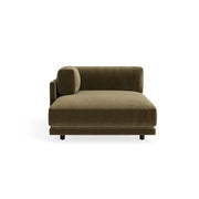 Sunday Chaise Chaise Longue BluDot Left Arm Moss Velvet 
