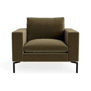 New Standard Lounge Chair lounge chair BluDot Moss Velvet - Black Legs 