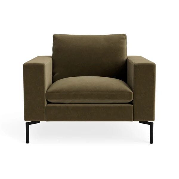 New Standard Lounge Chair lounge chair BluDot Moss Velvet - Black Legs 