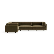 Sunday Sofa w/ Chaise Sofa BluDot Right Arm Moss Velvet 