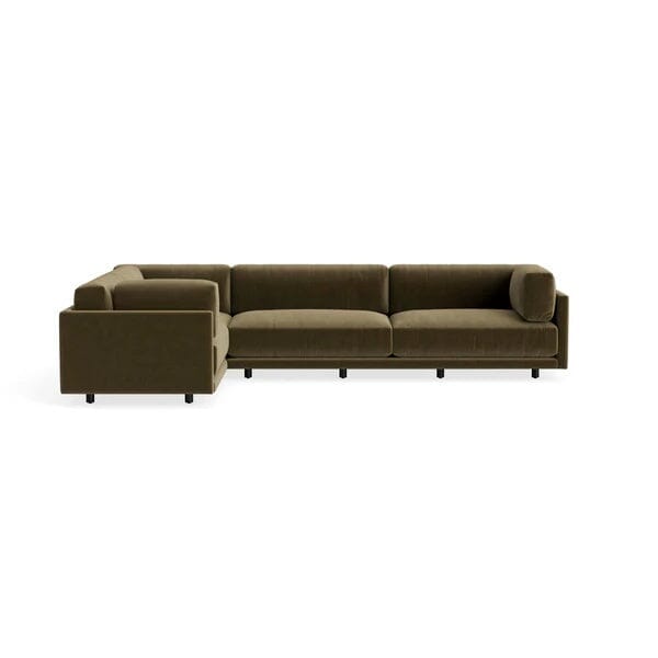 Sunday Sofa w/ Chaise Sofa BluDot Right Arm Moss Velvet 