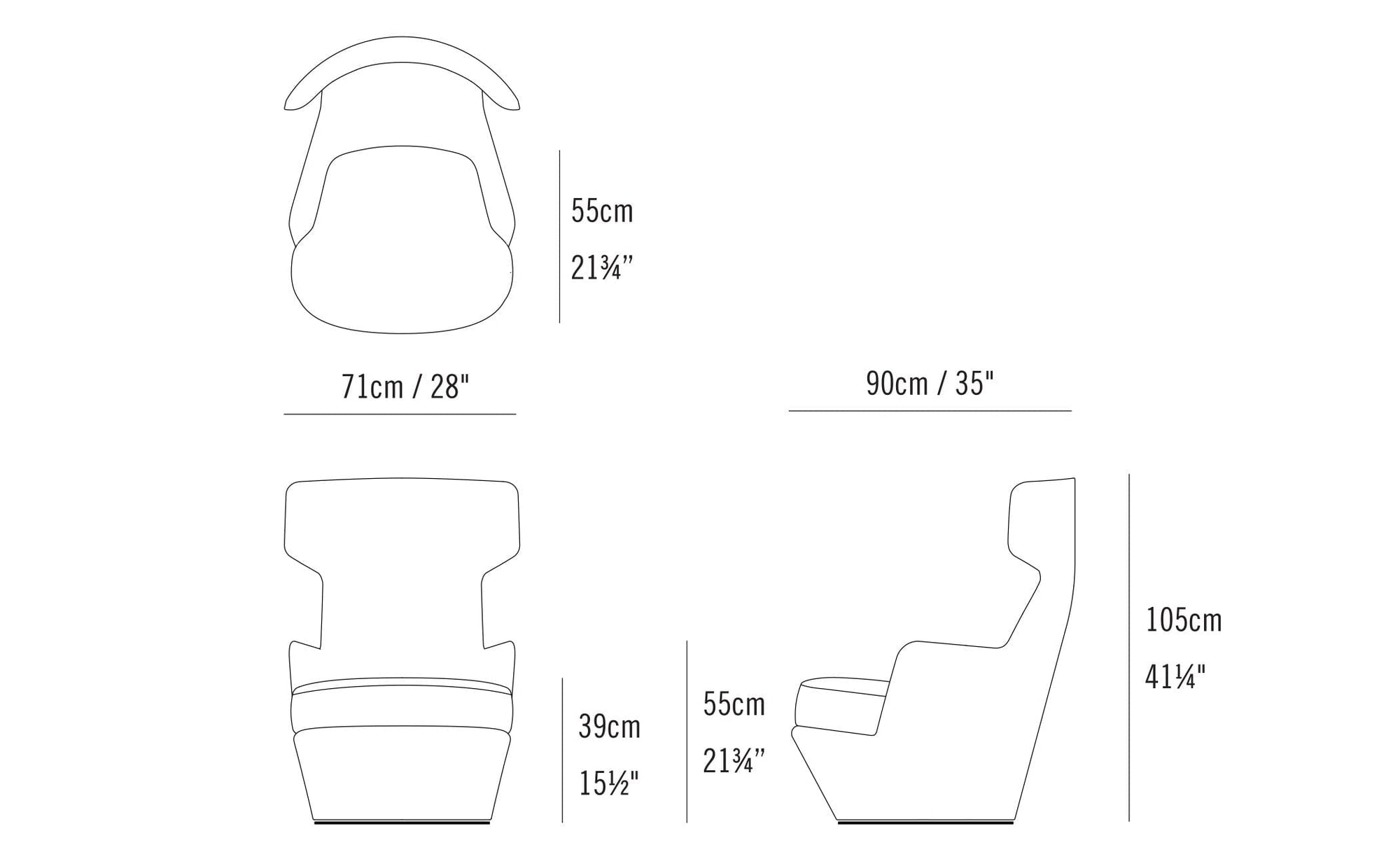 My Turn Swivel Lounge Chair lounge chair Bensen 