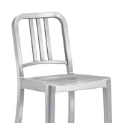 Emeco Navy Bar Stool Side/Dining Emeco Hand Brushed No Seat Pad Hard plastic glides for carpet (set of 4) +$20