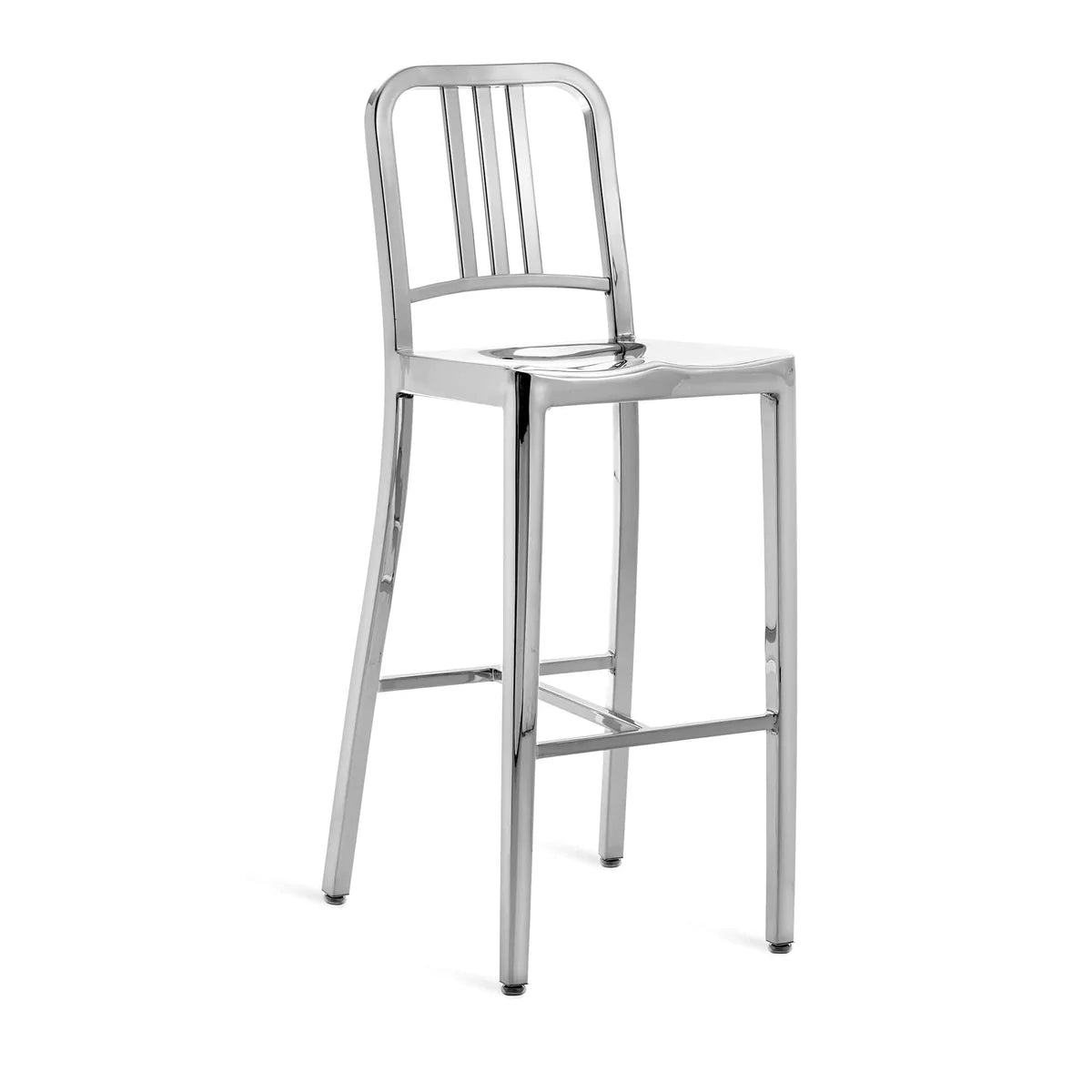 Emeco Navy Bar Stool Side/Dining Emeco Hand Polished No Seat Pad No Glides