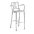 Emeco Navy Bar Stool With Arms Side/Dining Emeco Hand Brushed No Seat Pad No Glides