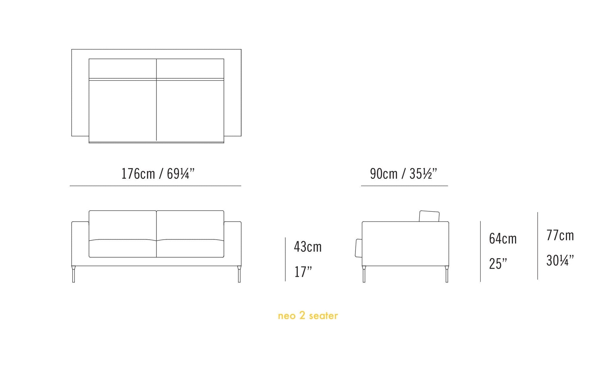 Neo Sofa - 2 Seater Sofa Bensen 