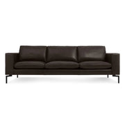New Standard 92" Sofa Sofa BluDot Dark Brown Leather - Black Legs 