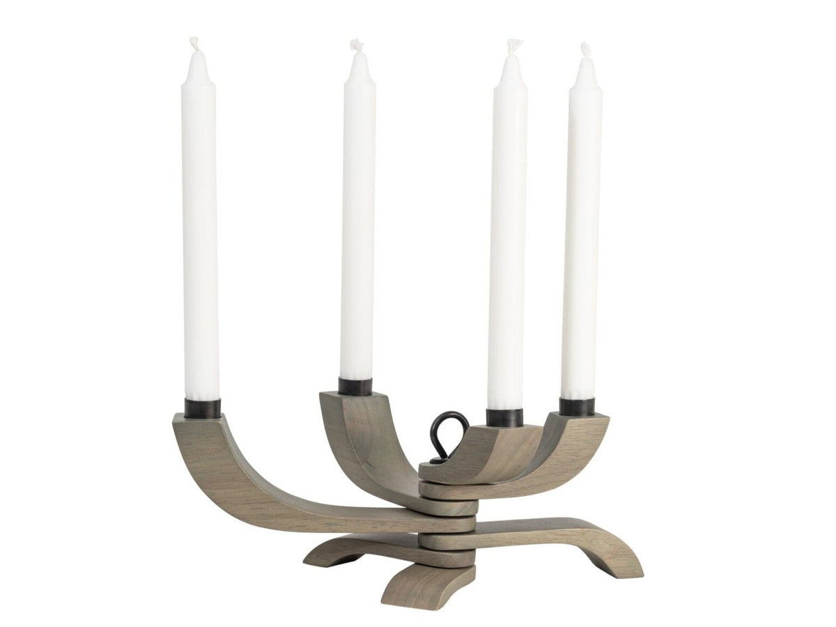 Nordic Light Foldable Candelabra Candles and Candleholders Design House Stockholm Grey 