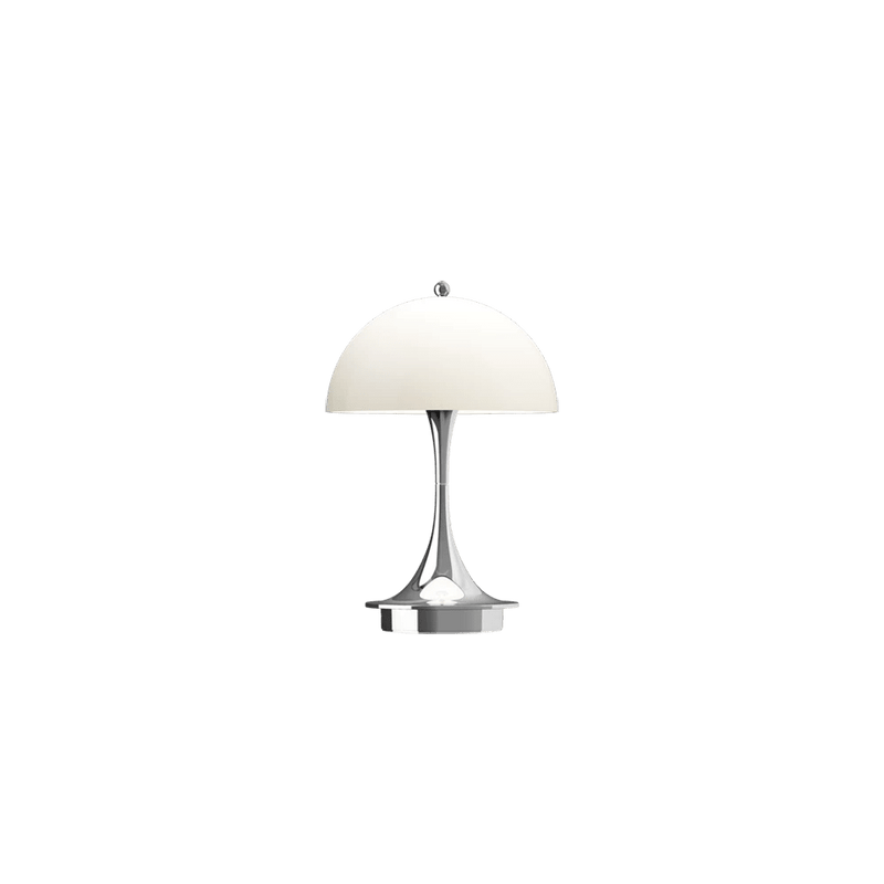 Panthella 160 Portable Table Lamp Table Lamps Louis Poulsen Chrome Opal Beige 