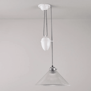 Conical Prismatic Rise and Fall Pendant Light