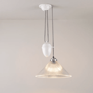 Conical Prismatic Rise and Fall Pendant Light