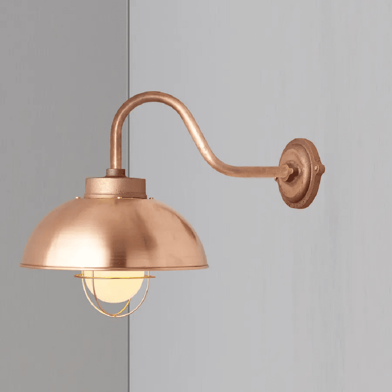 Shipyard Outdoor Wall Light Outdoor Lighting Original BTC Copper Wire Guard Frosted Glass 