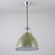 Titan Size 1 Pendant Light suspension lamps Original BTC Olive Green with Etched Glass 