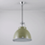 Titan Size 1 Pendant Light suspension lamps Original BTC Olive Green with Etched Glass 