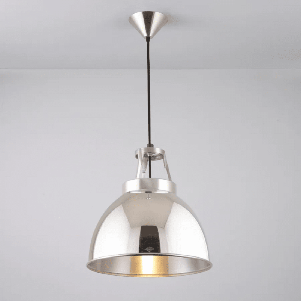 Titan Size 1 Pendant Light suspension lamps Original BTC Polished Aluminum 