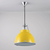 Titan Size 1 Pendant Light suspension lamps Original BTC Yellow with Etched Glass 