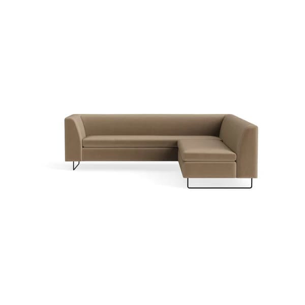 Bonnie and Clyde Sectional Sofa BluDot Otter Velvet 