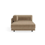 Sunday Chaise Chaise Longue BluDot Left Arm Otter Velvet 