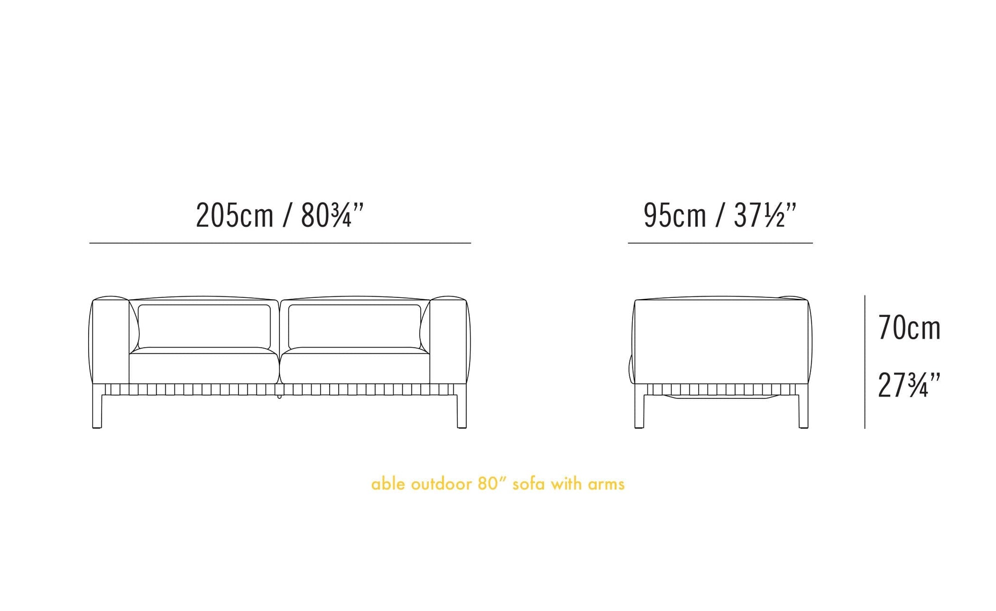 Outdoor Able Sofa With Arms Sofa Bensen 