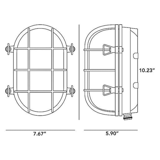 Oval Chrome Bulkhead Outdoor Wall Light Outdoor Lighting Original BTC 