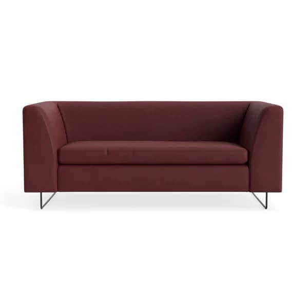 Bonnie 72" Sofa Sofa BluDot Oxblood Leather 