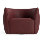 Council Swivel Lounge Chair lounge chair BluDot Oxblood Leather 
