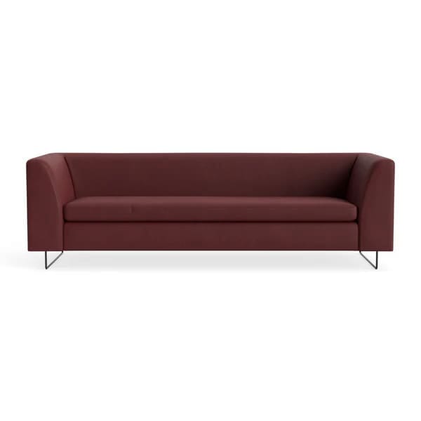 Bonnie 96" Sofa Sofa BluDot Oxblood Leather 