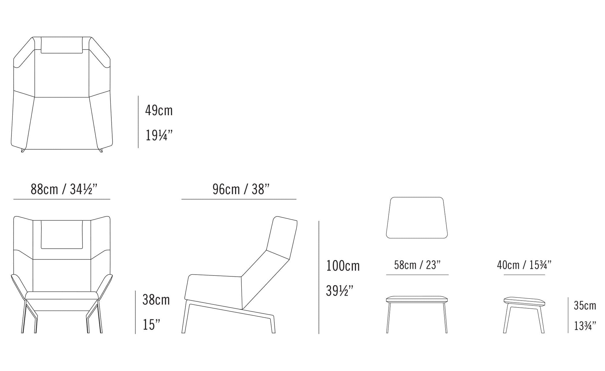 Park Lounge Chair & Ottoman lounge chair Bensen 