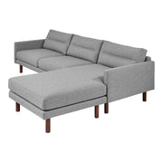 Miller Bi-Sectional Sofa Gus Modern Parliament Stone Walnut 