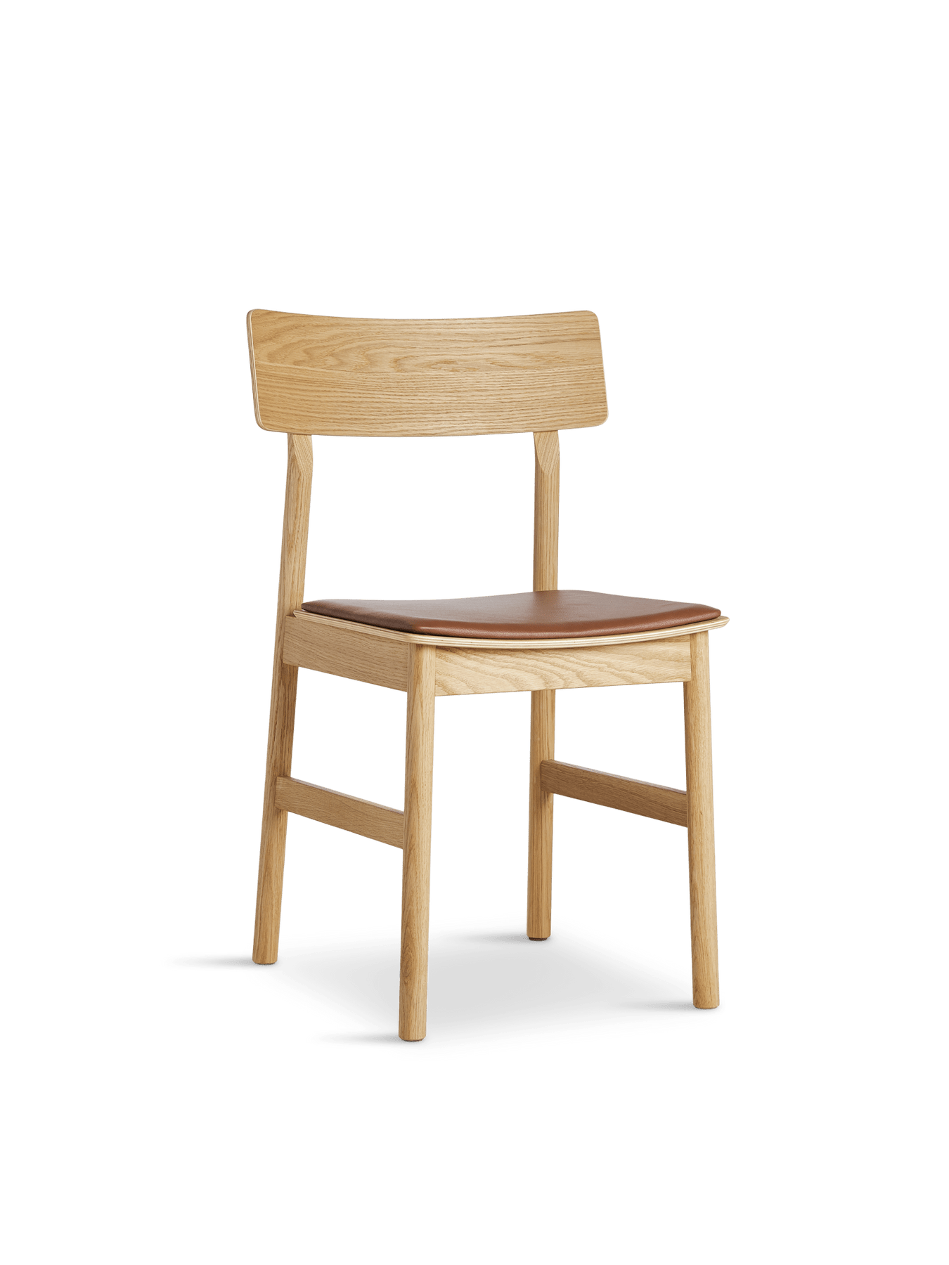 Pause Dining Chair 2.0 - Set of 2 Dining Chair Woud Oiled Oak / With Cognac Seatpad 